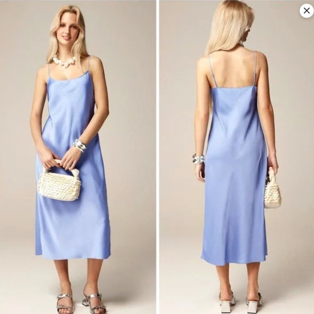 NWT J Crew Gwyneth Slip Dress - luster charmeuse